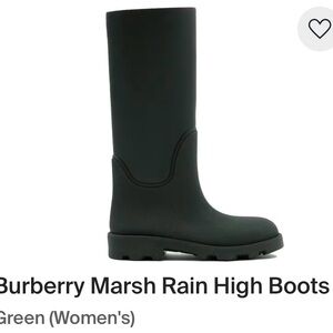 Burberry “UNISEX”  Dark Green Marsh Rain Boots‼️